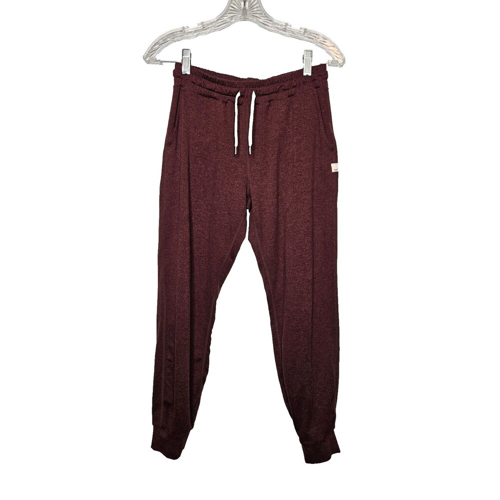 VUORI Performance Jogger Pants Womens XS Maroon Stretch Drawstring Waist Pockets